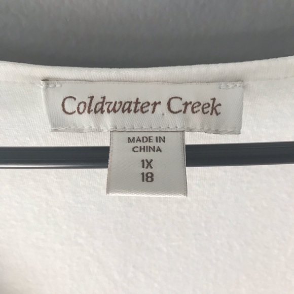 Ivory Coldwater Creek 1X Blouse - Picture 5 of 5